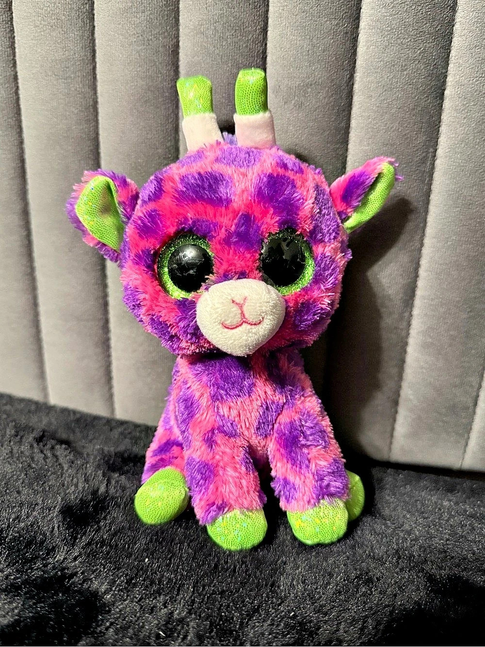 Ty Gilbert the Giraffe Plush Stuffed Animal Pink & Purple